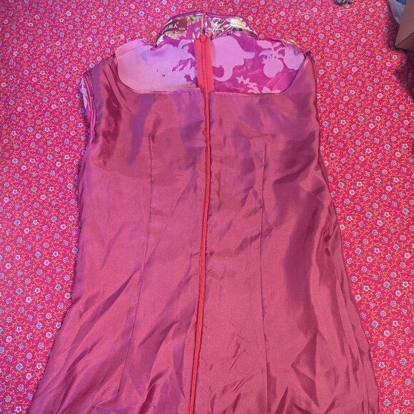 Velvet Unconventional Lace Pin Up Asian Dress Whimsigoth Mandarin Rockabilly - Picture 6 of 10